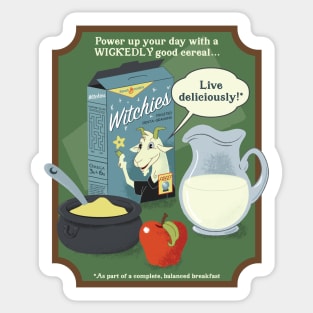 Witchies - Part of a complete, balanced breakfast! Sticker